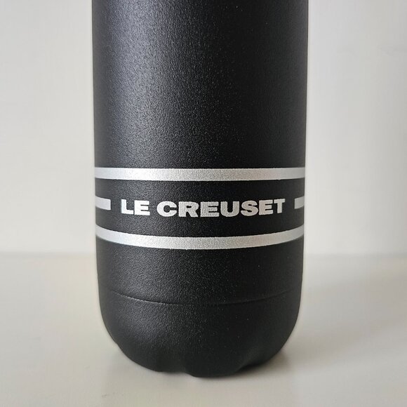 NIB LE CREUSET Black Stainless Steel Water Bottle 0.5L 24 Hours Cold 12 Hot - Picture 4 of 10